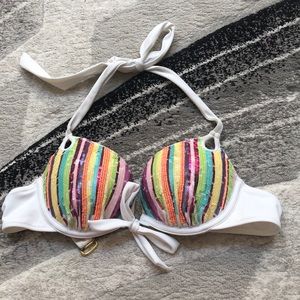 VS UNDERWIRE HALTER TOP PUSH UP BRA